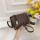 (Brown) Retro full printed letters small square box bag 1