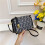 (Black) Retro full printed letters small square box bag 1