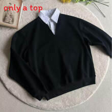 (Black,M)Youthfriendly Long Sleeve Polo Collar Sweatshirt With Solid Color Design Men For