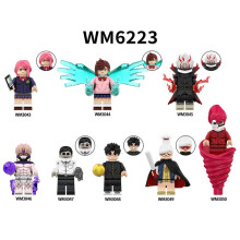 WM6223 Anime Series Bagged Building Blocks Mini Figures Assembly Toy, Creative DIY Model, Educational Gift for Kids