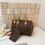 (Light brown) Printed cylinder travel tote 1