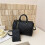 (Black) Printed cylinder travel tote 1