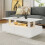 HOMAIRE White LED Coffee Table 100x50cm 2