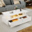 HOMAIRE White LED Coffee Table 100x50cm 3