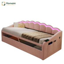 HOMAIRE Pink Velvet Upholstered Daybed 90x190cm