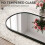 Homcom HOMCOM 40 x 110 cm Full Length Hanging Mirror, Arched Mirror, Black 6