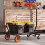 Homcom HOMCOM Multi-Purpose Foldable Trolley, Black and Orange 2