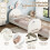 HOMAIRE 3ft Cream White Bunny Bed Frame 6