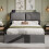 HOMAIRE 5ft Grey Velvet King Bed with Storage 6