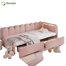 HOMAIRE 3ft Pink Velvet Daybed with LED Lights