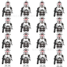 (16PCS-7) Star Wars 16PCS Clone Trooper Army Building Blocks Set for Boys - Educational Puzzle Action Figures