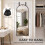 Homcom HOMCOM 40 x 110 cm Full Length Hanging Mirror, Arched Mirror, Black 8