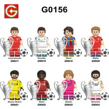 Building Blocks Soccer Star Figures World Cup Match Kids Assembly Toy Bagged G0156