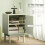 Homcom HOMCOM 2-Piece Rattan Bedside Table Set, Boho Cabinet, Light Green 6