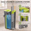 Homcom HOMCOM Mop and Bucket Set, Compact Flat Mop System, Dark Grey and Green 4