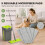 Homcom HOMCOM Mop and Bucket Set, Compact Flat Mop System, Dark Grey and Green 6