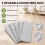 Homcom HOMCOM Mop and Bucket Set, Flat Mop System with Wringer, 2 Chambers, White 5