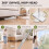 Homcom HOMCOM Mop and Bucket Set, Flat Mop System with Wringer, 2 Chambers, White 6