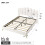 HOMAIRE 4ft6 Velvet Upholstered Bed Frame Beige 6