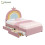 HOMAIRE 3ft Pink Velvet Bed with Rainbow Headboard 1