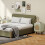 Homcom HOMCOM 2-Piece Rattan Bedside Table Set, Boho Cabinet, Light Green 2
