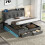 HOMAIRE Grey Velvet Ottoman Bed Frame 4ft6 3