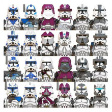 (24PCS-D planet set) Star Wars Building Blocks Set for Boys, 24PCS Random Mini Figures Bricks Toys, Educational DIY Action Robot Kit