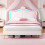 HOMAIRE 4ft6 PU Leather Bed with LED Headboard 3
