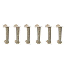 6X Montado En la Pared Tablero del Rasguño del Gato Juguete de Sisal Marcos para Escalar Rascarse Gatos del ÁRbol de Protección Grind Garras Gato