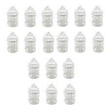 18 Pcs Candle Tea Light Holders Metal Hanging Hollow Birdcage Lantern Vintage Decorative Centerpieces of Wedding Party