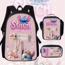 (Z1) Digital Print Stitch Pink Backpack Cartoon Anime Elementary School Bag Lightweight Large Capacity