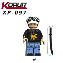 Figures KT1013 One Piece Luffy Zoro Building Blocks Toy, Anime Character Collectible Model Gift for Kids