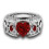 (red,8)Anello da sposa elegante donna donna strass principessa forma cuore gioielli 2