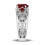 (red,8)Anello da sposa elegante donna donna strass principessa forma cuore gioielli 3