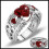 (red,8)Anello da sposa elegante donna donna strass principessa forma cuore gioielli 5