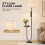 Homcom (Black) HOMCOM Modern Floor Lamp with Shelf, Dimmable Floor Lamp 6