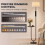 Homcom (Black) HOMCOM Modern Floor Lamp with Shelf, Dimmable Floor Lamp 4