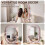 Homcom (Pink) HOMCOM Oval Wall Mirror, 60 x 90 cm, Pegboard Frame, Wall-Mounted 8