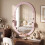 Homcom (Pink) HOMCOM Oval Wall Mirror, 60 x 90 cm, Pegboard Frame, Wall-Mounted 9