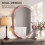 Homcom (Pink) HOMCOM Oval Wall Mirror, 60 x 90 cm, Pegboard Frame, Wall-Mounted 5