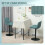 Set of Two Linen-Look Bar Stools - Blue 6