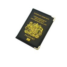 (Black)Fashion Retro Nylon Passport Holder Multi Purpose Id Card Wallet Covers Gift