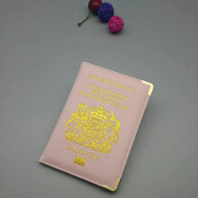 (Pink)Fashion Retro Nylon Passport Holder Multi Purpose Id Card Wallet Covers Gift