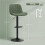 Set of Two Linen-Look Bar Stools - Green 5