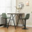 Set of Two Linen-Look Bar Stools - Green 3