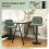 Set of Two Linen-Look Bar Stools - Green 7
