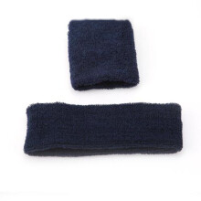 (Black)Headband Wrist Strap Plush Sports Carrying Sweat Wicking Absorption Moisture