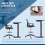 102.5-126cm Draughtsman Office Chair, with Footrest - Grey 6