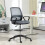 102.5-126cm Draughtsman Office Chair, with Footrest - Grey 4