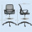 102.5-126cm Draughtsman Office Chair, with Footrest - Grey 5